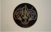 BRAVE RIFLES 2 1/2 DIAMETER TAN ON MAGIC BLACK