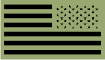 REVERSE USA BLACK ON OD GREEN PCX PATCH