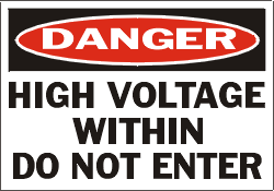 osha standard sign with danger, caution, warning header