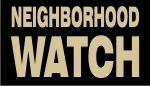 neighborhood watch tan on black pcx patch